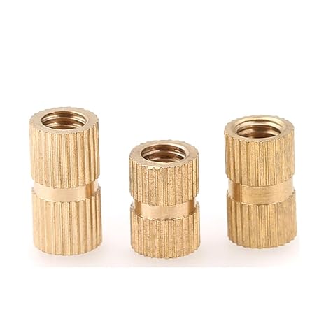 M1.4 M1.6 M2 M2.5 Brass Solid Knurled Nuts Thumb Nuts Insert Embedded Nuts(M2.5X3.8X8mm-20pcs)