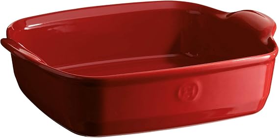 Emile Henry THE RIGHT DISH SQUARE BAKING DISH 11 x 9 x 3|BURGUNDY RED