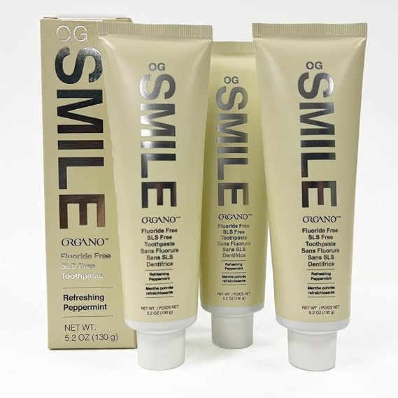ORGANO OG Smile Toothpaste 3 Pack (3 Large Tubes,100ml Each)