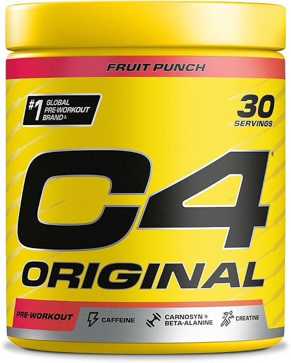 C4 Original Beta Alanine Sports Nutrition Bulk Pre Workout Powder for Men & Women | Best Pre-Workout Energy Drink Supplements | Creatine Monohydrate | Fruit Punch | 30 Servings