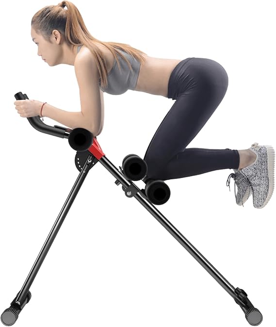 Abdominal Trainer Ab Workout Equipment, Core & Ab Trainer Machine at Home Gym, Foldable Abdominal Exercise Machine, Abs Machine for Stomach, Workout Waist Trainer Equipment