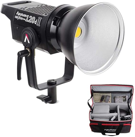 Aputure 120D Mark 2, 120D II LED, 180W Daylight Balanced Led Video Light, 30,000 lux@0.5m, CRI96+ TLCI97+, Support DMX, 5 Pre-Programmed Lighting Effects, Ultra Silent Fan