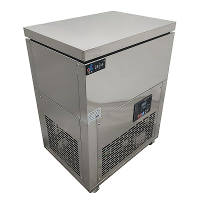 Commercial Ice Maker Machine, 304 Stainless Steel Ice Icicle Maker, 110V Automatic Snow Ice Machine with 64.85Lb Buckets and Stainless Steel Tube Condenser for Bars, Restaurants, Kitchens