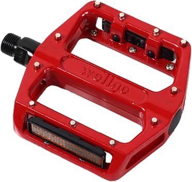 Wellgo B087U 9/16" Alloy Platform BMX/ATB Bike Pedals - Red