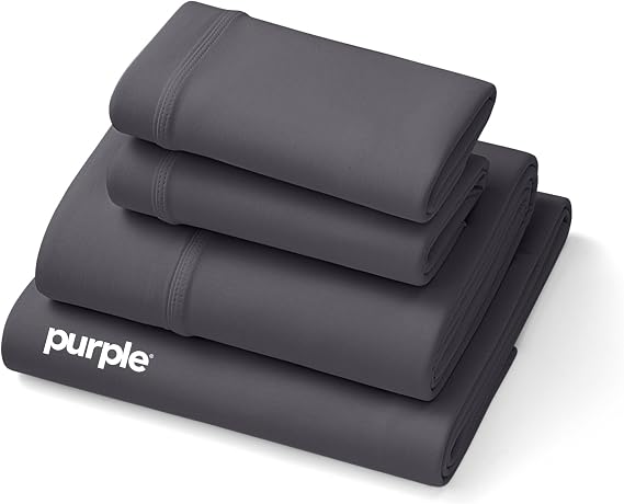 Purple SoftStretch Sheet Set, Full Size, Cooling Rayon Blend Bed Sheets