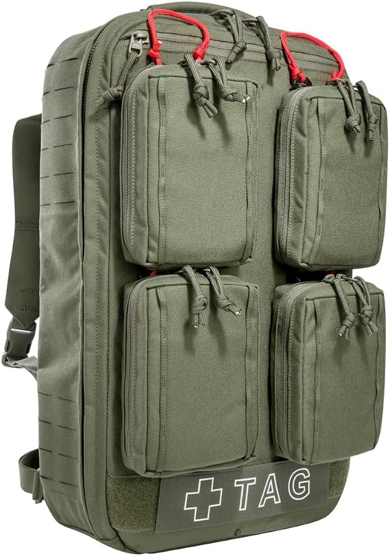 Tasmanian Tiger TT Medic Mascal Pack Emergency Backpack First Aid Rucksack Including Ifak Pouches, Olive