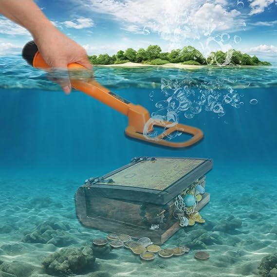 Underwater Metal Detector Submersive IP68 Fully Waterproof Metal Detector for Adults Under Water 100FT, Can detect All Metals with Large Coil, Accurate and Precise