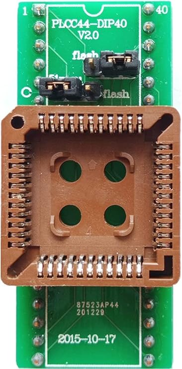 PLCC44 to DIP40 Programmer Adapter Socket Support MCU Flash and AT27C1024/PLCC44 for Xgecu TL866ii T48 T56 rt809f rt809h IC chip Socket