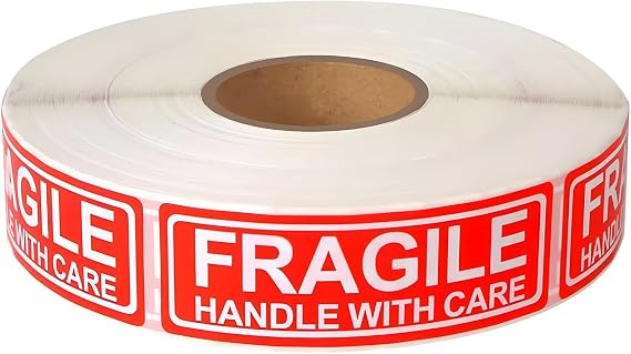 Fragile Stickers Roll for Shipping,Ffragile Stickers for Moving,Suitable for Luggage, Glass, and More