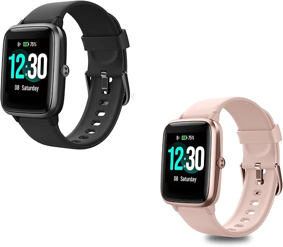 Fitpolo Smart Watch 1.8" Touchscreen Fitness Tracker Watches Blood Oxygen Heart Rate Monitor,Calls,Alexa Built-in, Sleep Calorie Step Counter Waterproof Activity Trackers for Android iPhone
