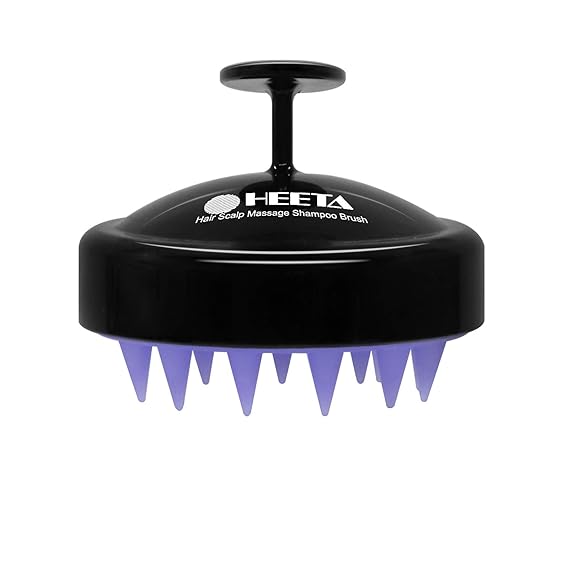 HEETA Scalp Massager Hair Growth Scrubber for Dandruff Removal Hair Care | Silicone Head Massager Relaxing, Shampoo Brush Cleansing Exfoliating for All Hair Type, Easy-Grip, Bath Shower Accessories