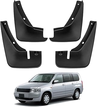 4PCS Mud Splash Guards for Toyota Probox 2002 Front & Rear Set, Rugged Car Accessories, Paint Protection