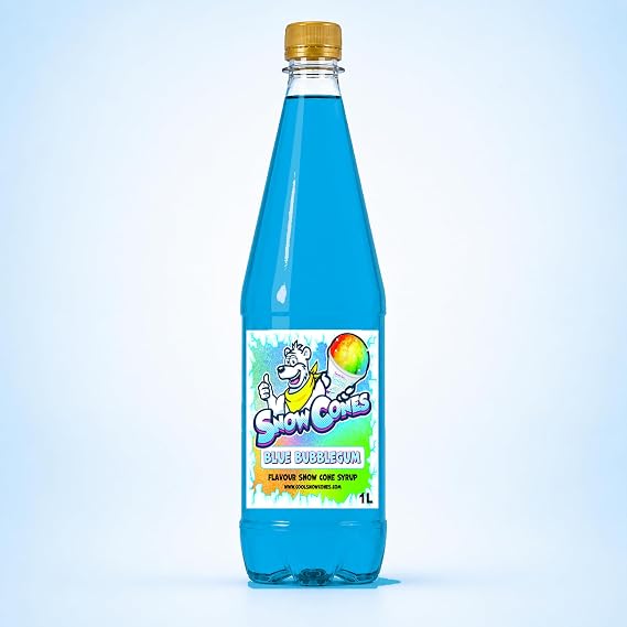 Blue Bubblegum Slush | Snow Cone Syrup 1 Litre Bottle | Compatible with ALL Slush Puppy Machines | Choose your Flavour