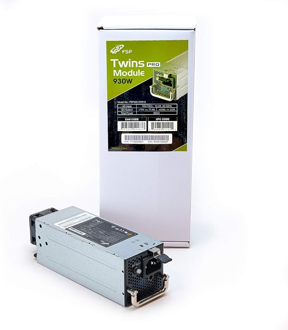 FSP Twins Pro 900W ATX PS2 Redundant Power Supply 1+1 Individual Module | 80 Plus Gold, Built-in Hot Swappable Module, For Server or Workstation Build, with Guardian Monitor Software, FSP930-20REB