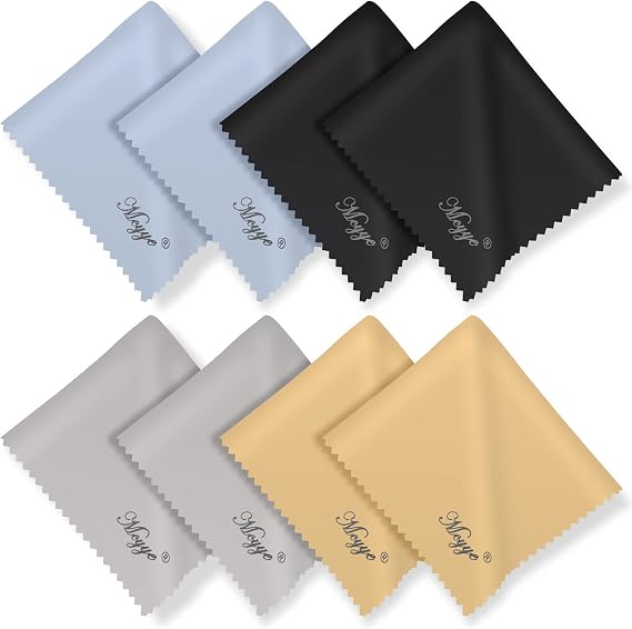 8 PCS Eyeglass Microfiber Cleaning Cloth for Glasses, 6 x7 in Cleaner