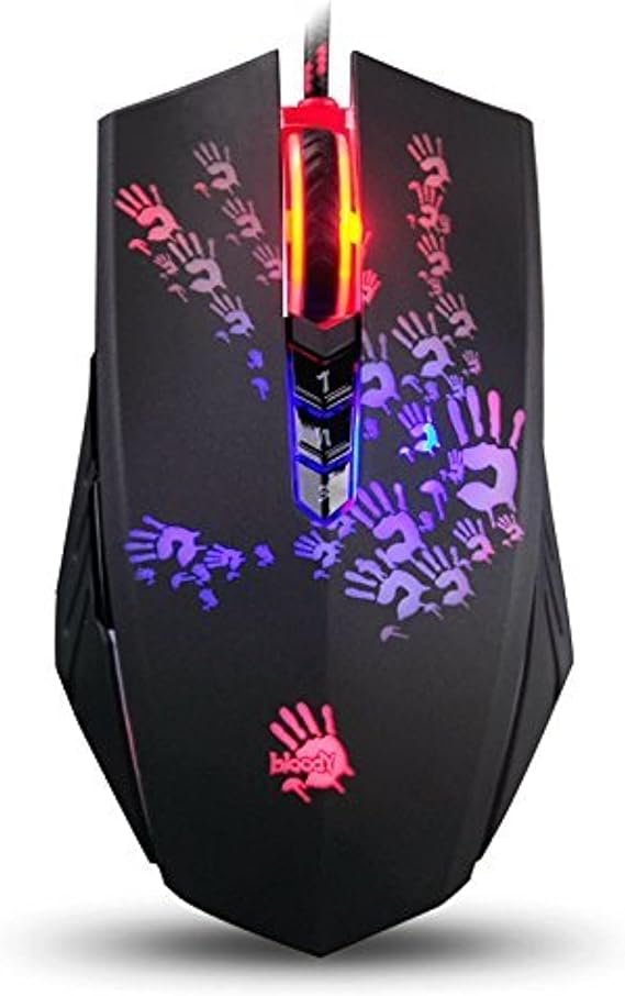 Bloody A60L Optical Gaming Mouse with Light Strike (LK) Switch & Scroll - Fully Programmable and Advance Macros (A60L)