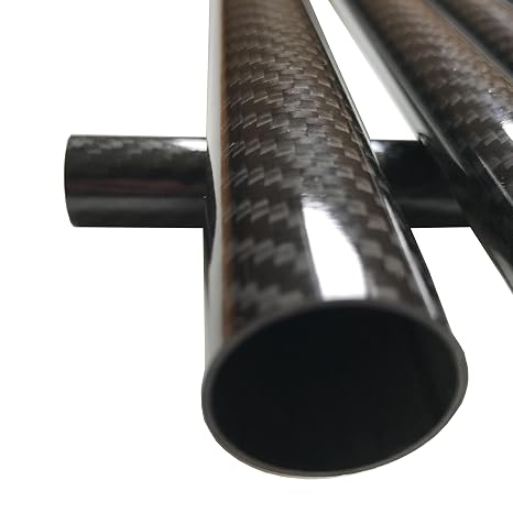 Carbon Fiber Tube - Black - 10mm X 8mm X 500mm - Hollow Carbon Fiber rods - Glossy Carbon Tubes - Pure Carbon Fibre Tubes - Lightweight High Strength Carbon Fiber Shaft