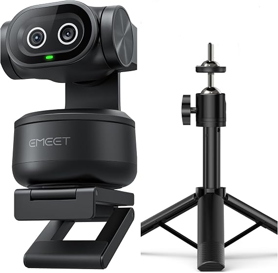 EMEET PIXY Dual-Camera AI-Powered PTZ Camera 4K and Desk Tripod