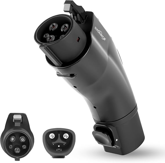 EV Adapter for Tesla to J1772, Tesla Adapter Up to 60 Amp 250V for All J1772 EVs, Compatible with High Power IP65 Tesla Connectors, Destination Chargers and Mobiles, Locking