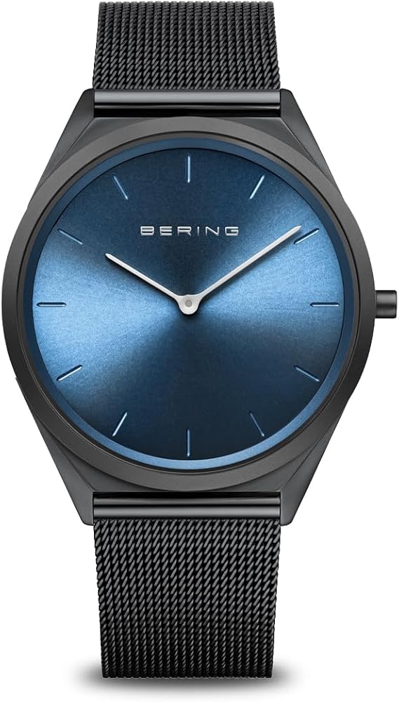 Bering Unisex Analog Quartz Ultra Slim Collection Watch with Stainless Steel Strap and Sapphire Crystal