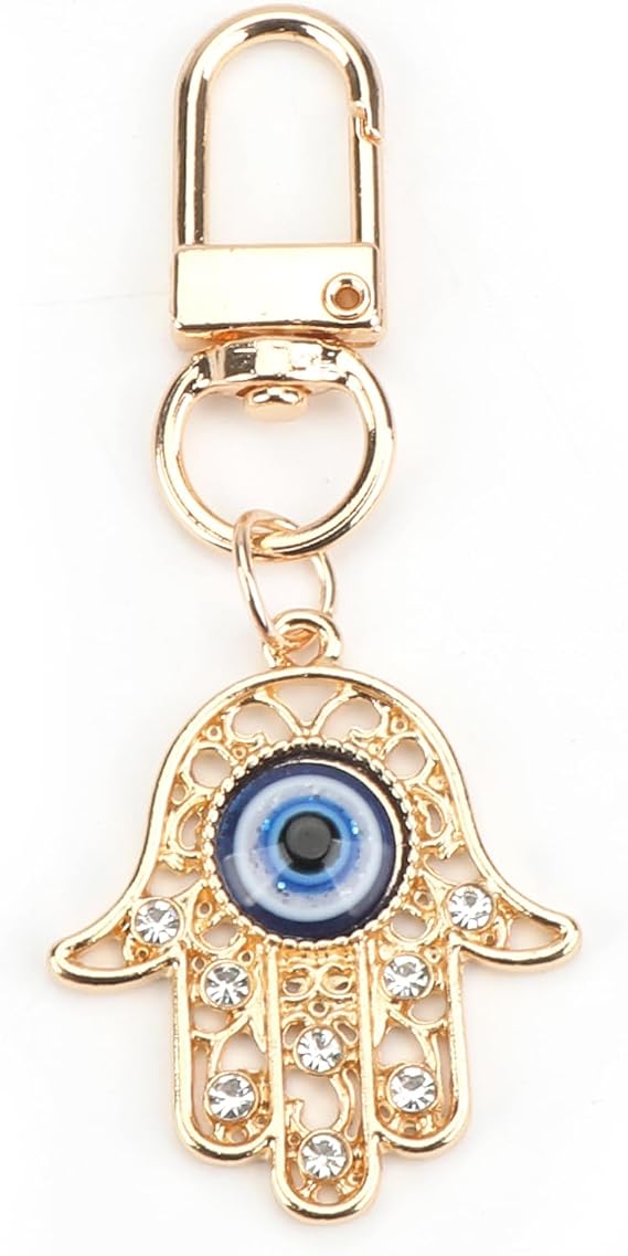 Hamsa Hand Keychain,Evil Eye Charm for Good Luck,Bag Charm & Car Accessories,Evil Eye Keychain Gift for Men Women