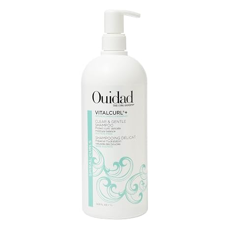 Ouidad VitalCurl+ Clear & Gentle Shampoo for Spiral Curls Nourishing, Sulfate-Free Cleanser, Balances Curly Hair's pH to Retain Moisture, Elasticity, and Bounce, Silicone & Mineral Oil Free