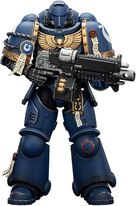JOYTOY Warhammer 40K Space Marines Ultramarines Brother Chairon-Collectors Edition, 1:18 Scale Action Figure Mecha Joy Toy Collection Model 5.03 inch