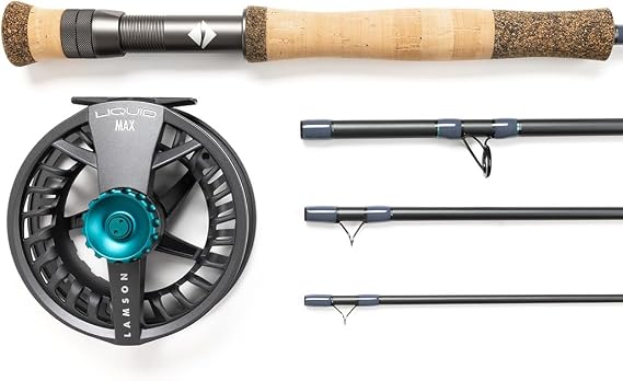 LAMSON Liquid Max Combo Fly Fishing Rod & Reel, All Water, Tube, No-Line