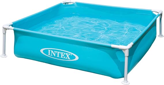 INTEX 57173EP Mini Frame Inflatable Kiddie Pool, 48in x 48in x 12in, for Age 2+
