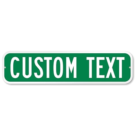 SmartSign Customize Your Own Green Street Sign | 6" x 24" Aluminum
