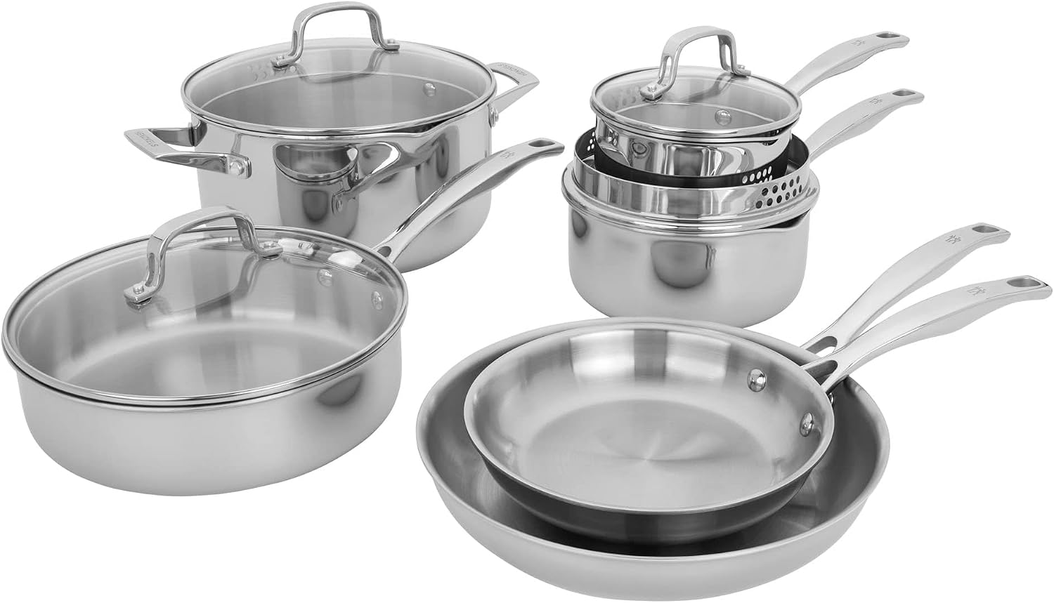 Henckels Clad H3 10-Piece Stainless Steel Cookware Set