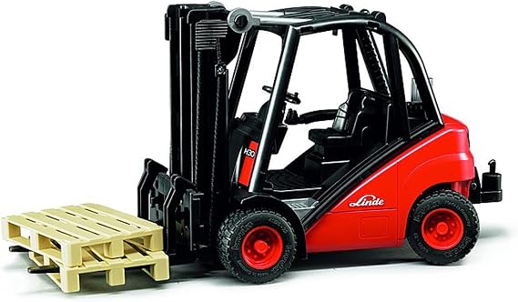 Bruder 02511 Linde Forklift H30D with 2 Pallets, 1:16 Scale Forklift Toy