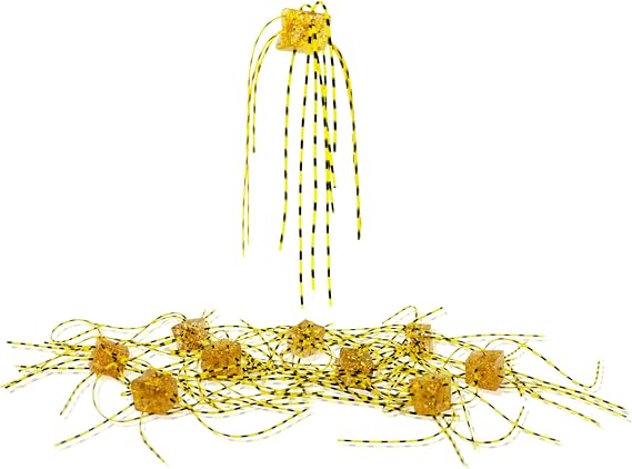 DeLong Lures Dice Baits High Visibility Soft Plastic Fishing Lures for Crappie, Panfish & Bass | Finesse Jig Baits | Multi-Color Fishing Baits 10-Pack or 20-Pack