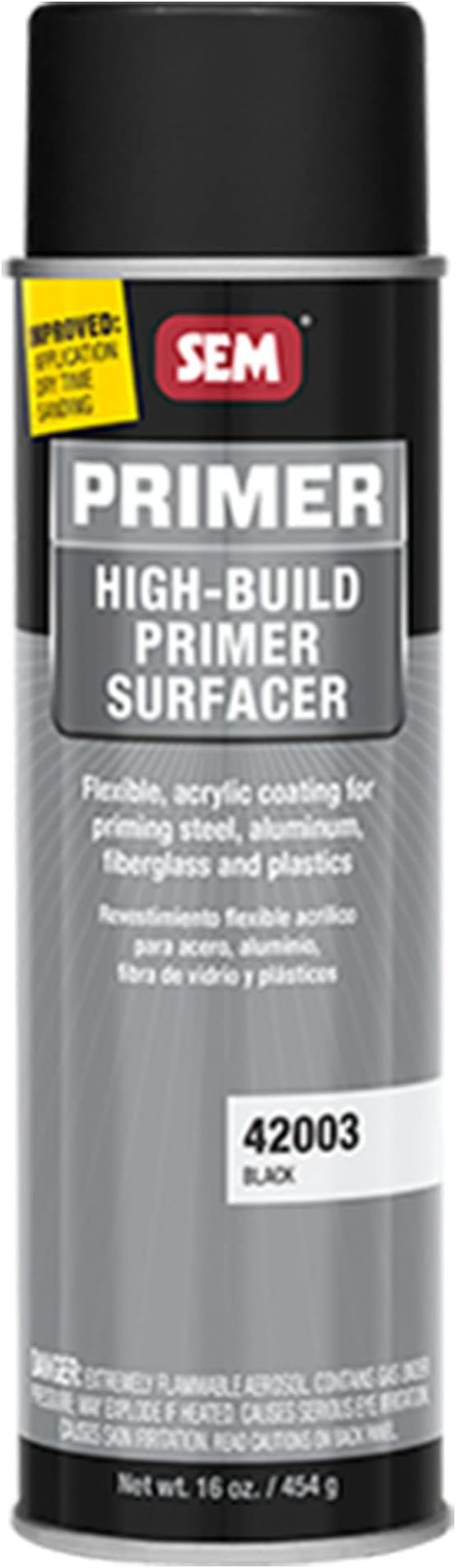 SEM 42003 Black High Build Primer - 16 oz.