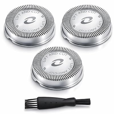 Poweka HQ56 Replacement Shaver Heads for HQ3 HQ4 HQ55 HQ56 HQ6,Razor Shaving Heads Blade Compatible with Philipss Norelcos HQ300 HQ442 HQ916 HS190 HQ6990 Electric Shavers