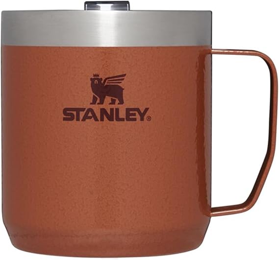 Stanley Classic Legendary Camp Mug Stainless Steel Thermos Cup, Clay Color (Hammertone Clay), 0.35 Liters