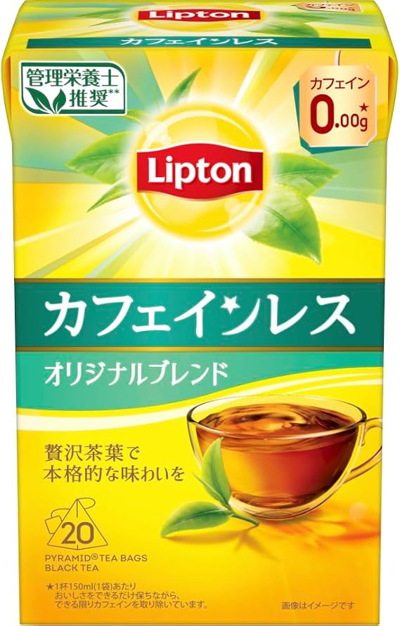 Lipton Green Tea, Caffeine-Free Tea Bags, 20 Bags x 6 Boxes, Decaffeinated Tea Bags