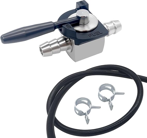 1/4" Fuel Shut Off Valve with 2 Clamps&1/4 Fuel Line