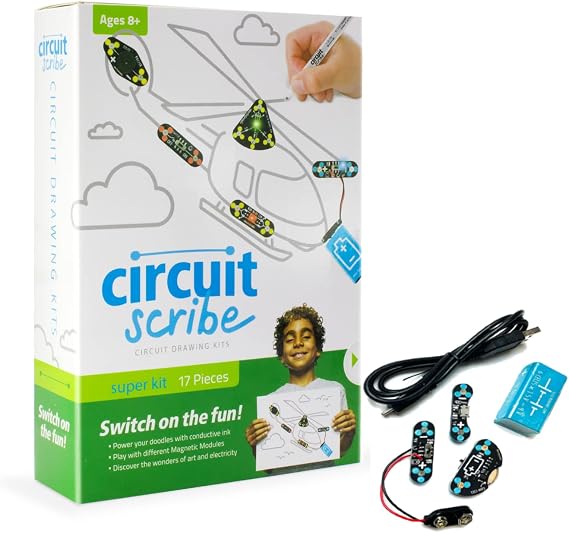 Maker Kit: Conductive Rollerball Pen | Conductive rollerball pen for working circuits, electronics projects, creative STEM learning and hands-on maker activities
