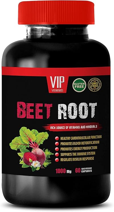 superfood Beet Root Supplement - Beet Root 1000 MG - Beet Root Nitric Oxide Supplement, Beet Root Pills, Beet Root Vitamins, Immune System Support, Beet Vitamins, Beetroot Supplement, 1 Bot 60 Tabs