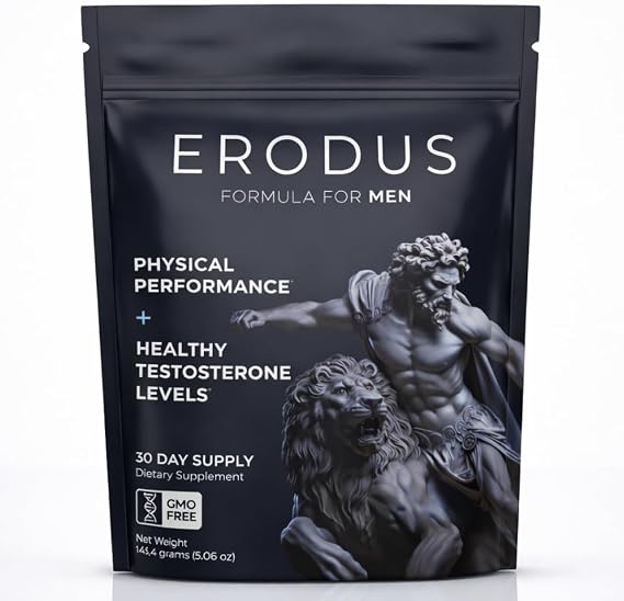 Testosterone Support Powder for Men, Energy & Stamina, 30 Servings | 16-in-1 men's vitality blend with KSM-66 Ashwagandha, Tongkat Ali and L-Citrulline for physical performance*