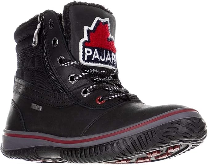 PAJAR Tavin 2.0 Men's Waterproof Snow Boots - Leather W/Ballistic Nylon For Outdoor Elements Ice Winter, Black, 42