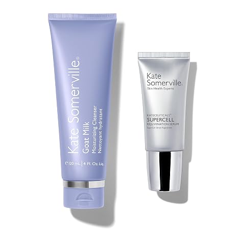 Kate Somerville Barrier-Building Power Pair - Goat Milk Moisturizing Cleanser, 4oz. and KateCeuticals SuperCell Rejuvenation Peptide Serum, 1oz.