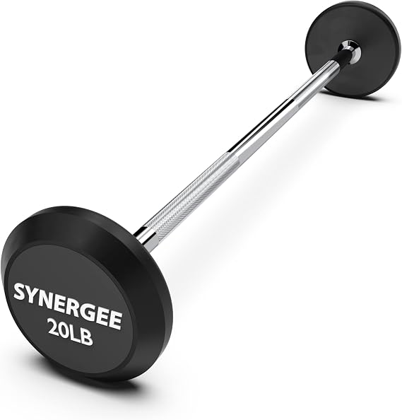 Synergee Fixed Barbell Pre Weighted Straight Steel Bar