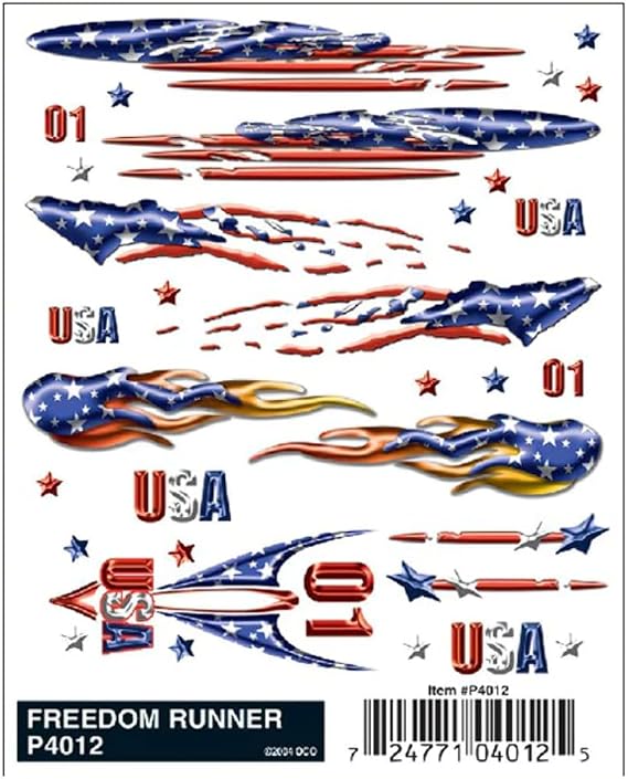 Dry Transfer Decals Freedom Runner PIN4012