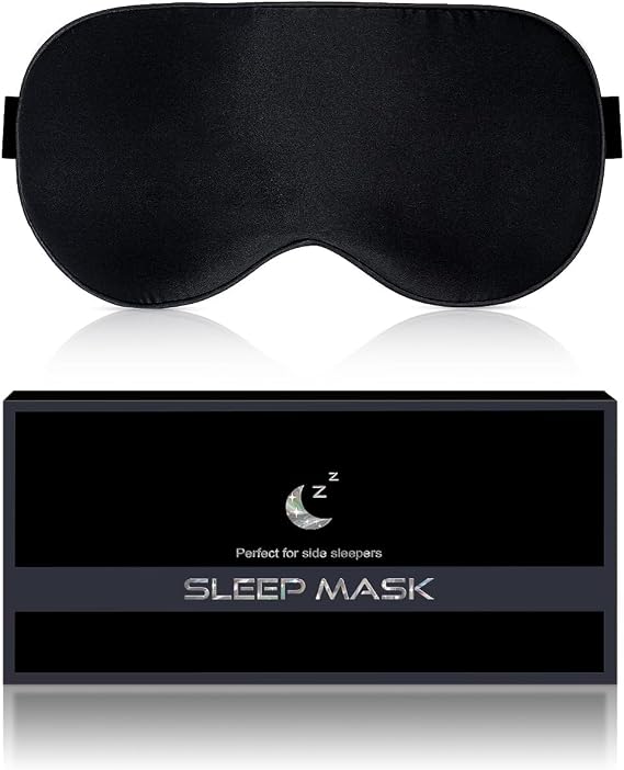 Eye Mask, For Sleeping, Silk Eye Mask, Made of Natural Silk, For Summer/Winter, Breathable, No Pressure, Eye Mask, Light Shield, Good Sleep Goods, Blindfold, Ultra Lightweight, Washable, Freely