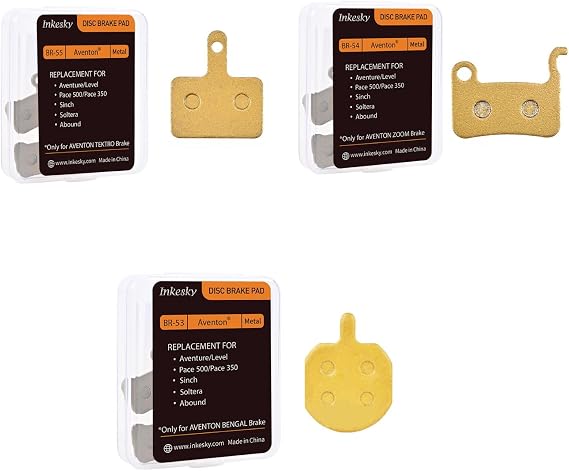 Inkesky Brake Pads Compatible with Aventon Aventure/Level/Pace 500/Pace 350/Sinch/Soltera/Abound - 2 Pairs (4 Pads)