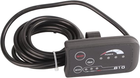 JTLB Electric Bicycle 810 LED Display 5-Wire Cable Control Panel with Battery Indicator & Fault Diagnosis, 36-48V Waterproof LCD Screen for E-Bike and Electric Scooter