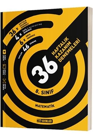 8. Sınıf Matematik 36 Haftalık Kazanım Denemeleri