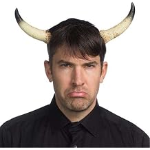 HMS Unisex-Adult's Supersoft HEFFER Horns, White/Black, one Size